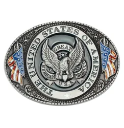 Eagle/Vulture American Flag Pattern Belt Buckle Handmade Homemade Belt Accessories Waistband DIY Western Cowboy Rock Style K42