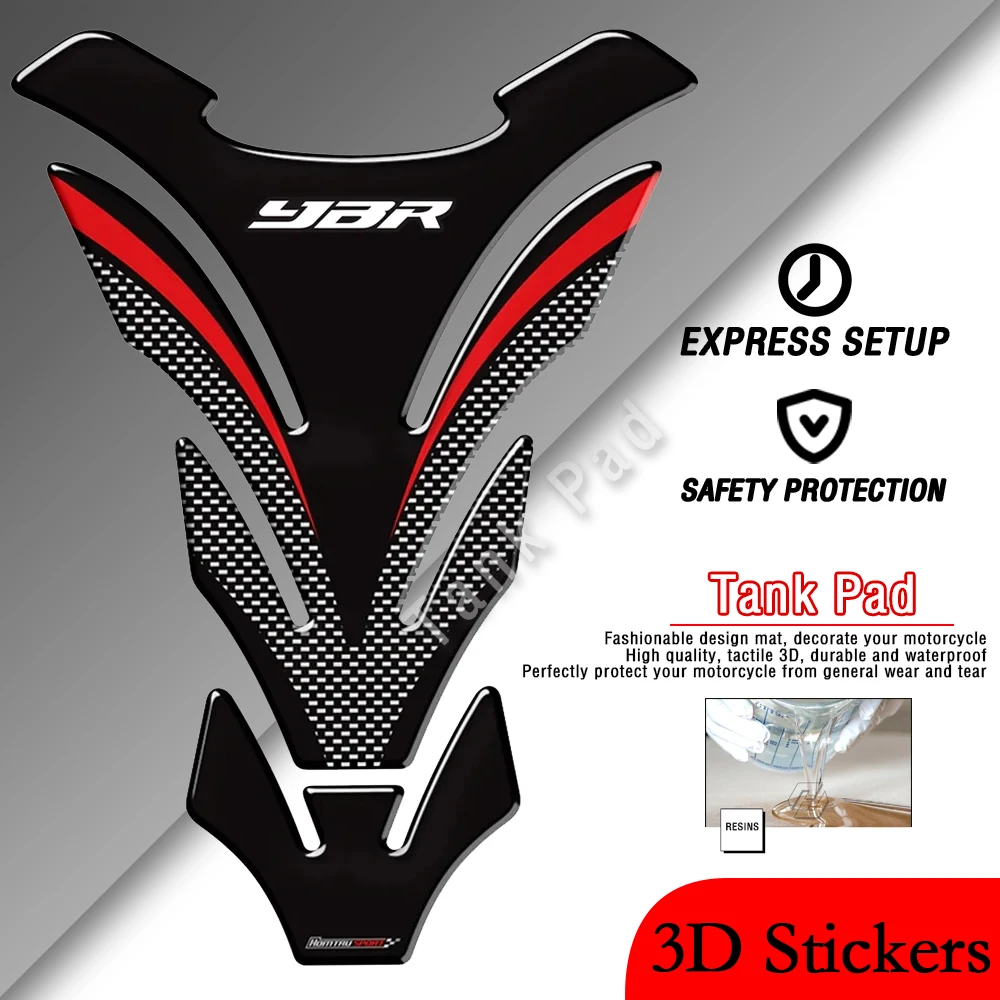 

for Yamaha YBR 125 150 250 Tankpad 3D motorcycle fuel tank pad protection waterproof sticker decoration