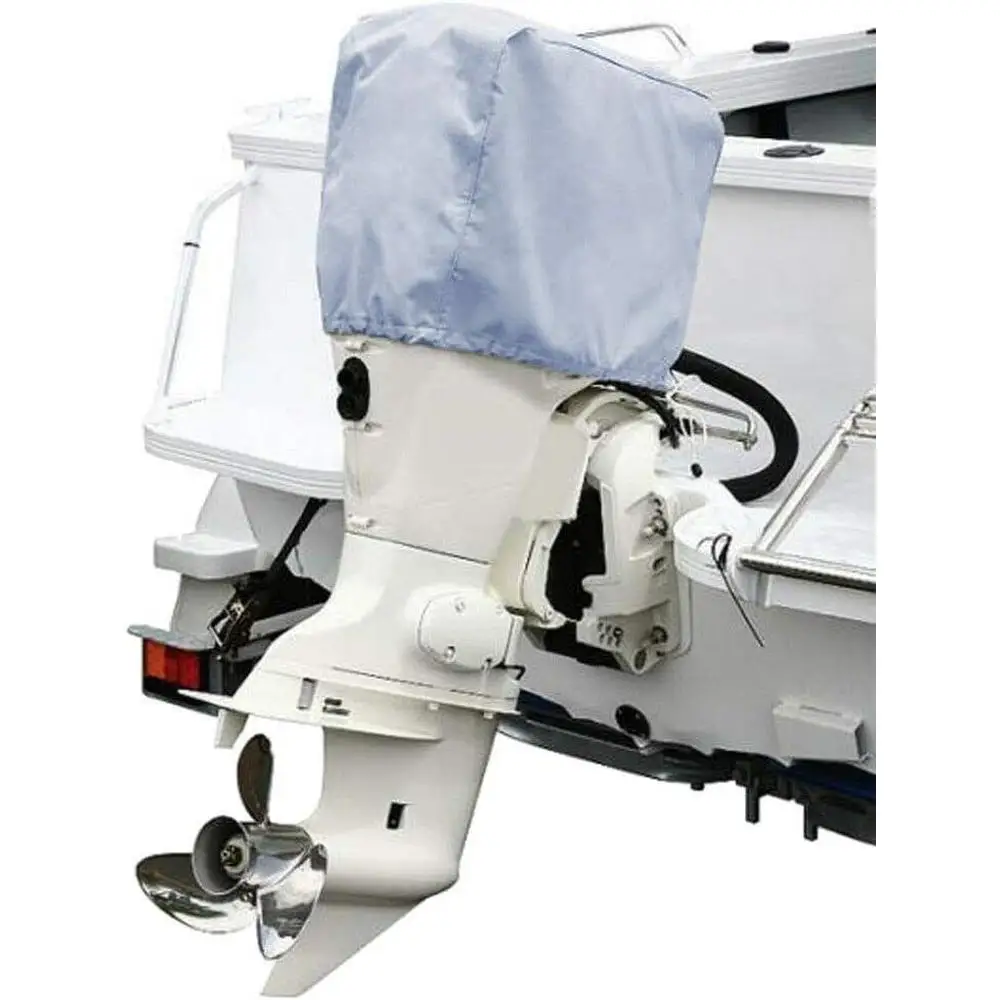 

Чехол для подвесного мотора лодки. Защитный чехол от солнца. Ткань Оксфорд и полиэстер.