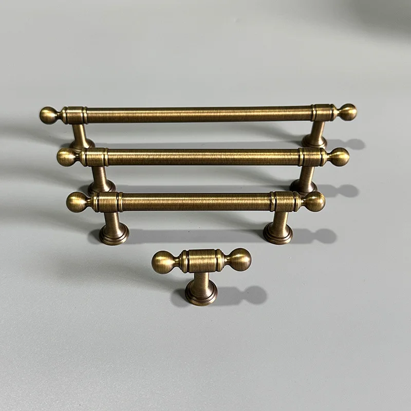 Antique Bronze Cabinet Handle French Brass Wardrobe Handle Creative Personalized Shoe Cabinet Knob European Furniture Handle