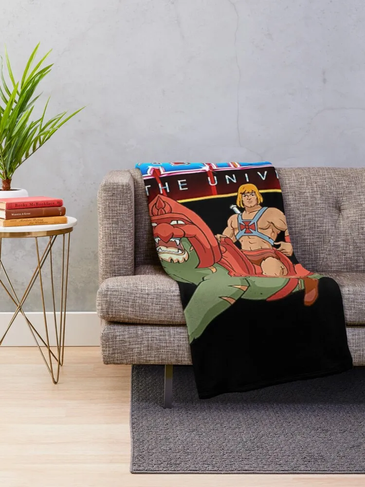 He-Man and Battle Cat Throw Blanket Single Fashion Sofas Sofa Blankets