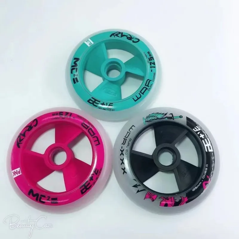 Original BE+ve Dual Core 125mm Speed Wheels for Professional 86A Inline Outdoor Race Speed Skating Wheel WAR XXX CRAZY MC2 125