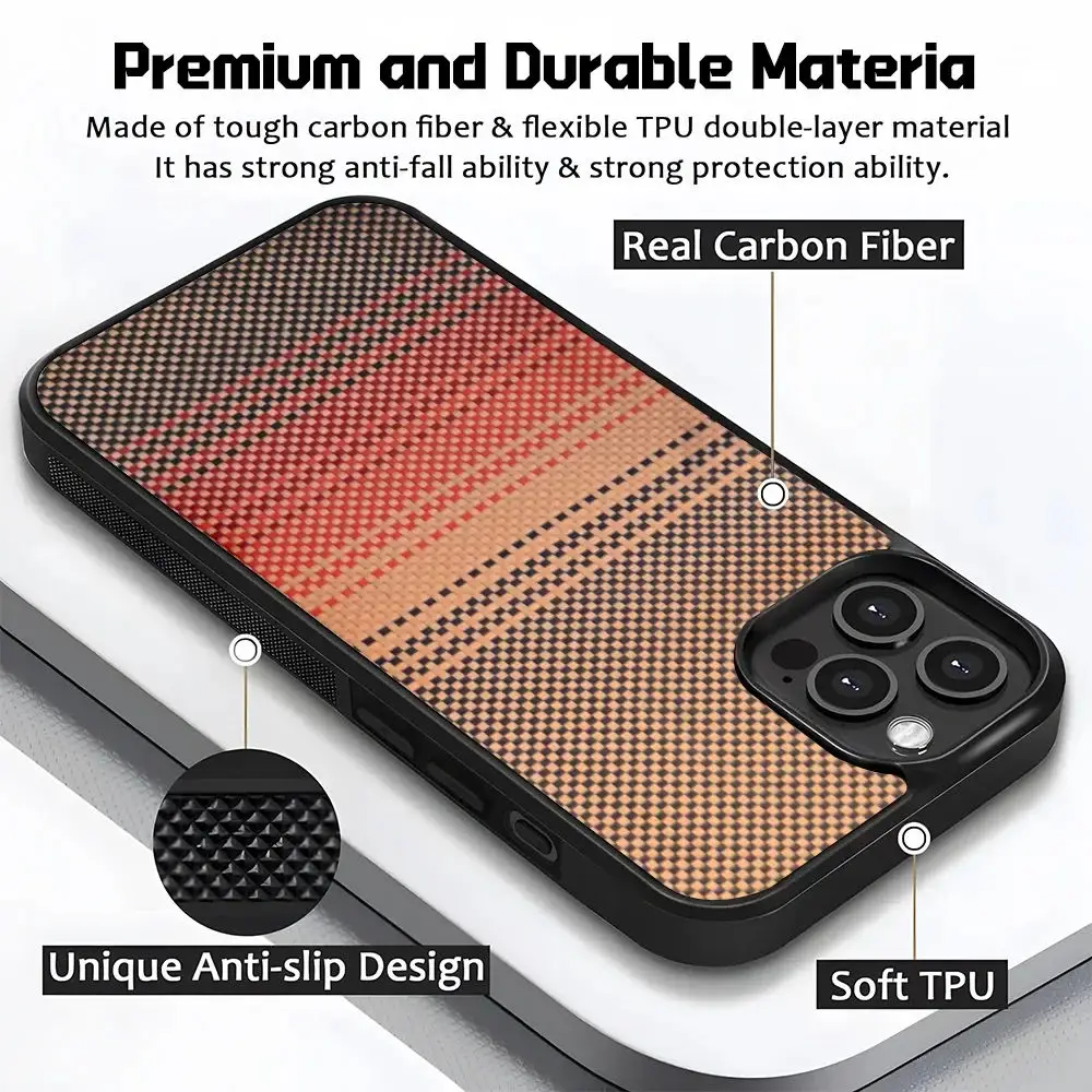 

Чехол премиум-класса из настоящего углеродного волокна для iPhone 12, 13, 14, 15, 16 Plus Pro Max, противоударный, противоскользящий, глянцевый защитный чехол