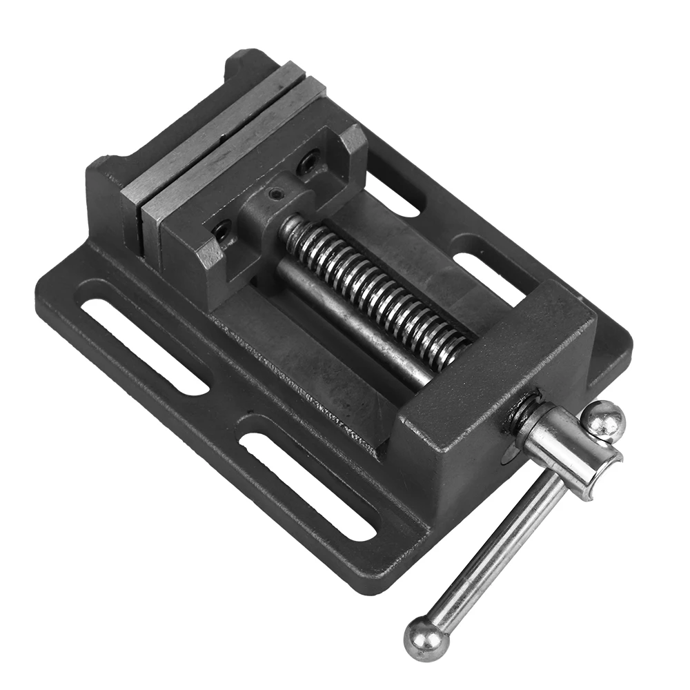 Bench Workholding Fixture Hand Operated Machine Vice Cast Iron Drill Press Vise Clamp for DIY Injection Molding Drilling and Pre