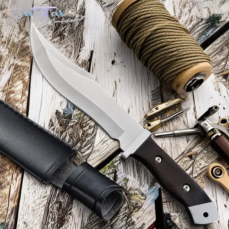 Cross border Russian Federation integrated hiking knife camping high hardness survival outdoor knife portable straight knife