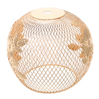 Rustic Metal Light Guard Industrial Lamp Shade Cage Iron Wire Pendant Light Cover Easy Install for Home Ceiling Fan Chandelier