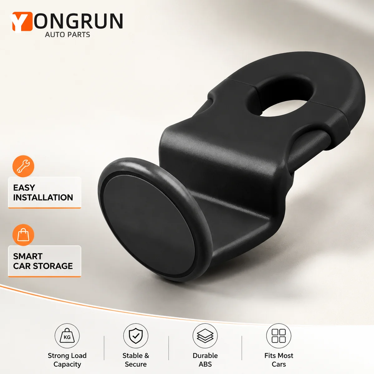 YONGRUN 1PC Car Seat Headrest Hook Auto Accessories Universal Headrest Hanger Holder  Organizer Hook Space Saving Storage Tool