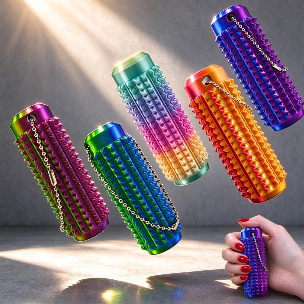 4PCS Funny 3D Printed Little Ouchies Spiky Sensory Toys Stress Relief Spiky Grippie Stim Keychain Stimming Grippie Fidget Toys
