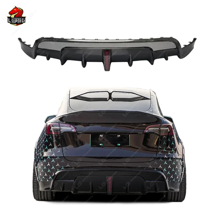 

High Quality Factory Auto Part for Tesla Model Y to D Style Real Carbon Fiber Rear Diffuser