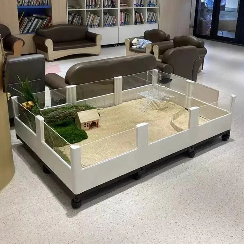 

Turtle Habitat Tank with Plants Eco Environment for Yellow Margined Box Turtle Breeding and Landscaping