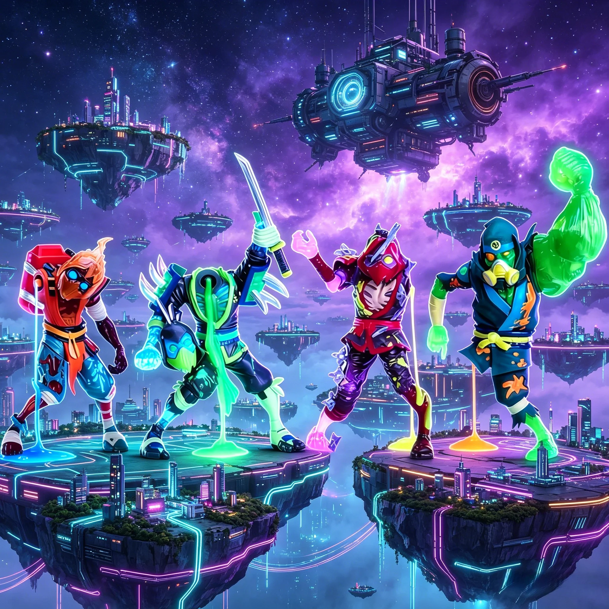 

Оригинальная фигурка-игрушка Ninjombie Ninja Zombie Slime Dragon Chariot: коллекционная модель, антистресс, подарок