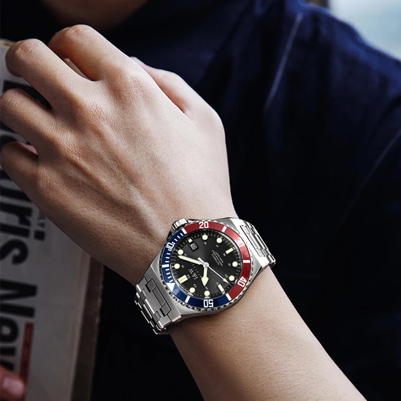 Montre CARNIVAL Brand 300m Waterproof Mechanical Watch for Man Luxury Automatic NH35 Movement Mens Sports Wristwatches Men Reloj - view 2