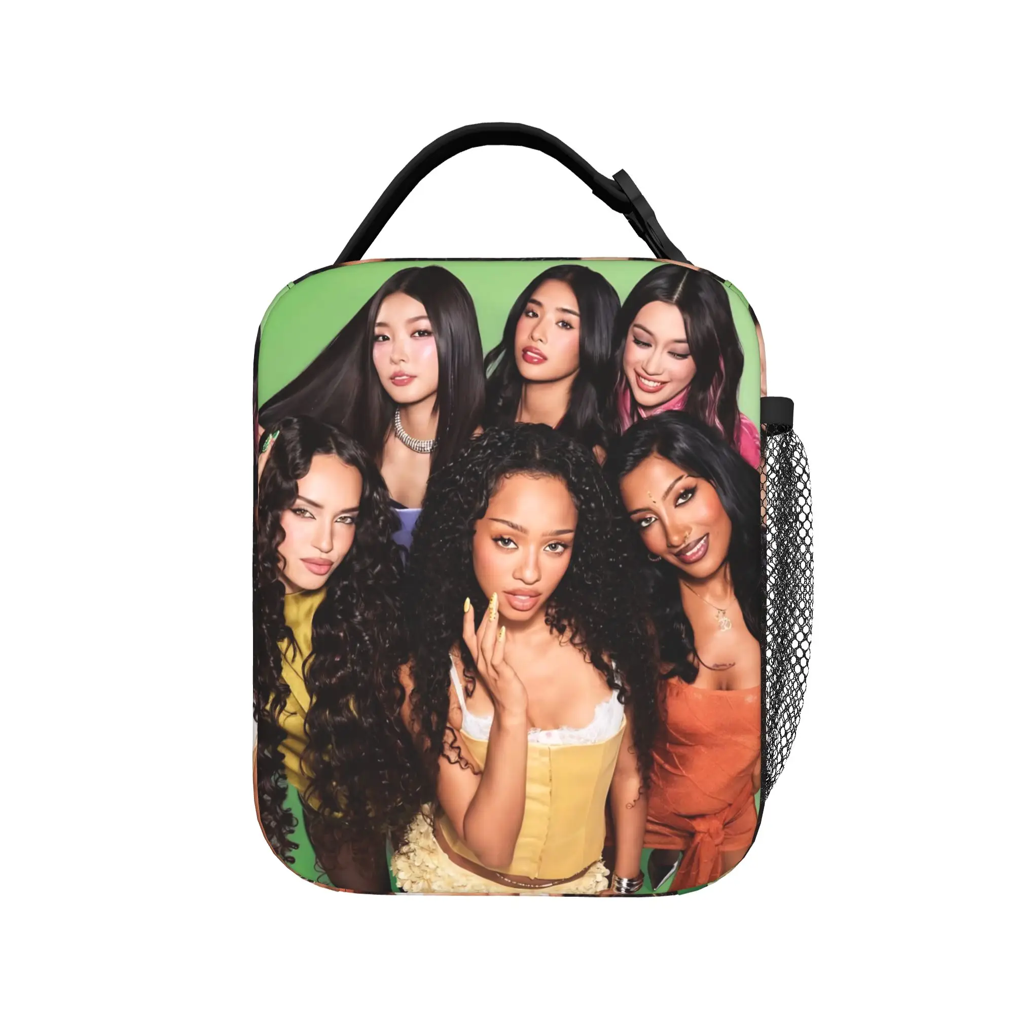 Katseyes Kpop Girl Group Thermal Insulated Lunch Bag for School Kpop Music Portable Food Bag Cooler Thermal Lunch Boxes