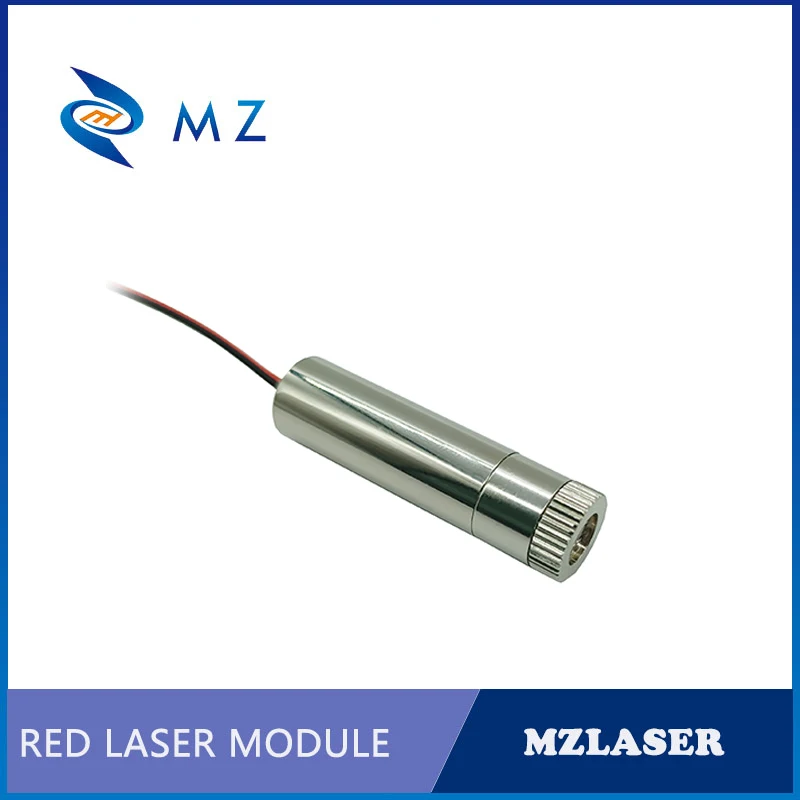 Adjustable Focusing High-Stability Brass Shell Plating Color Red Line 635nm 10mW  12V Laser Module