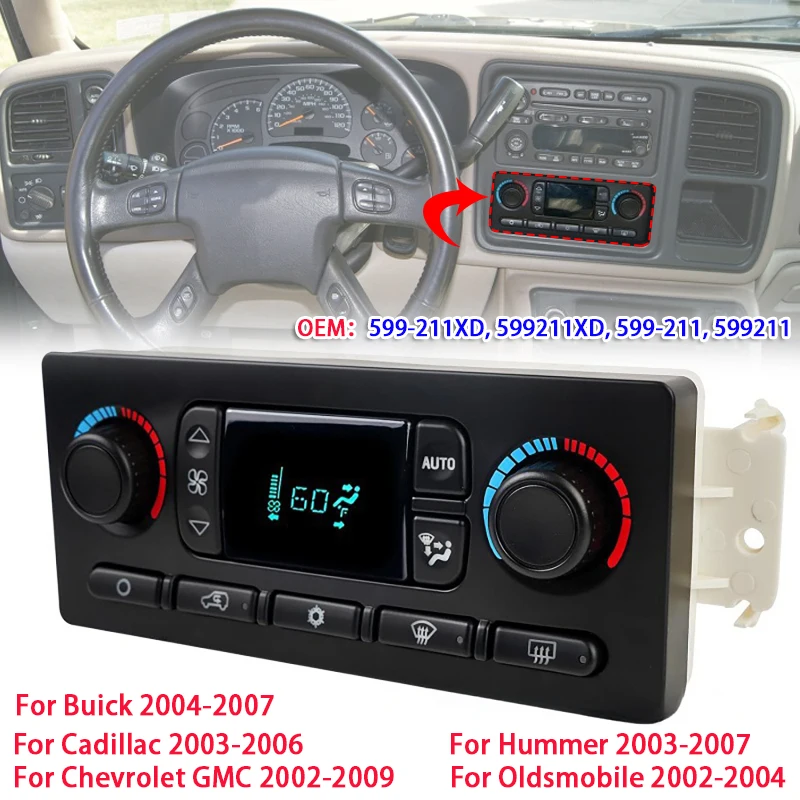 Car Air Conditioning Temperature Control Panel for Chevrolet GMC Cadillac Buick Hummer Oldsmobile