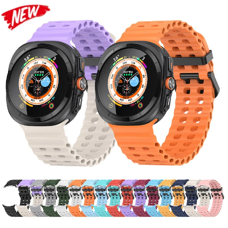 

Strap for Samsung Galaxy Watch Ultra 47mm Silicone Band Soft Sport Correa Bracelet For Galaxy Ultra 47 MM Replacement Watchband