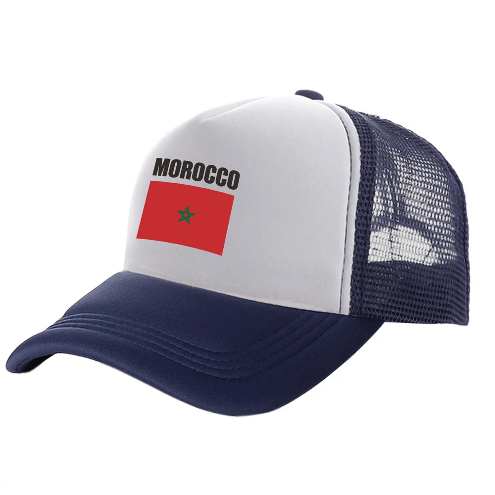 Maroko flaga czapka typu Trucker mężczyźni fajne Maro marokański maroko kapelusz czapka z daszkiem fajne lato Unisex Mesh netto czapki