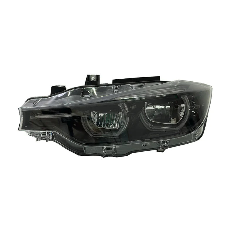 Auto V3 Exclusive Black Shadow Line Headlights For BMW F30 F35 Tri Colors LED DRL Angel Eyes Headlamp Yellow/White/Amber