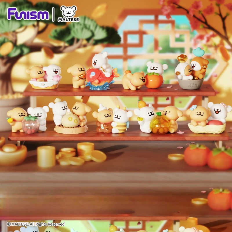 

FUNISM Maltese Lucky Paws Series Blind Box Figure Blind Box Action Figure Cute Gift for Kids Birthday Party Series Blind Box
