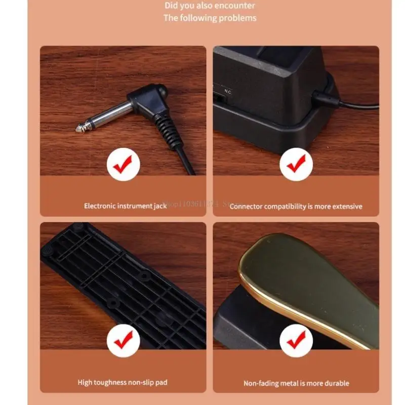  Nonslip Piano Sustain Pedal Replacement Universals Piano Foot Pedal Controller