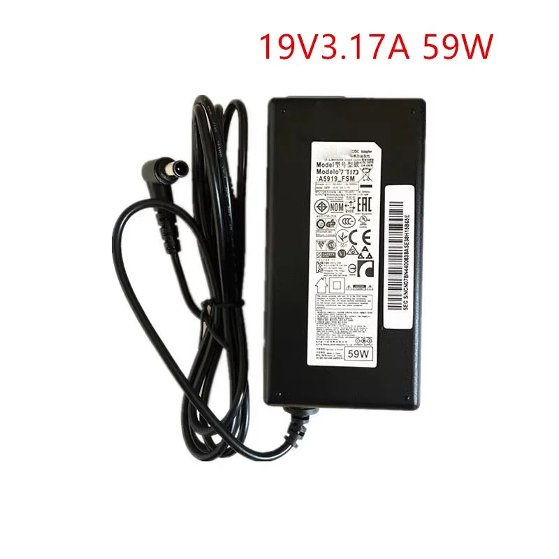 19V 3.17A 60W 6.5X4.4mm UE32J4000 A5919_FSM AC Adapter Power Supply For Samsung TV MONITOR UE32J4500 UE32J4510 Charger