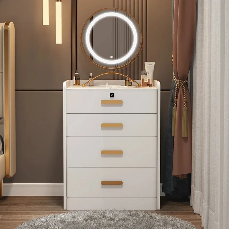 

Makeup Lights Dressing Table Storage Box Bedroom Girl Dressing Table Multifunctional Meuble De Rangement Bedroom Furniture