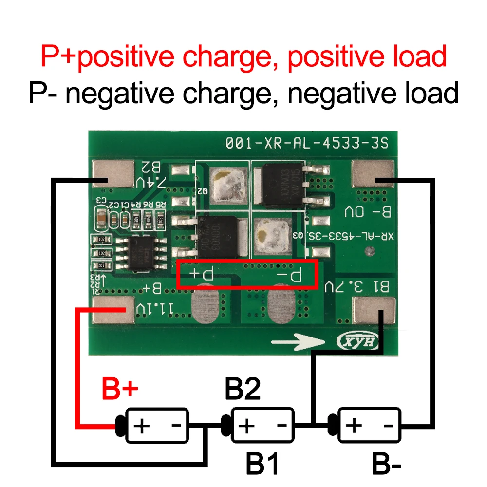 3S 7A 12V 18650 Lithium Battery Protection Board Anti Overcharge/Overdischarge/Overcurrent Short Circuit PCB Board HXYP-3S-BM01