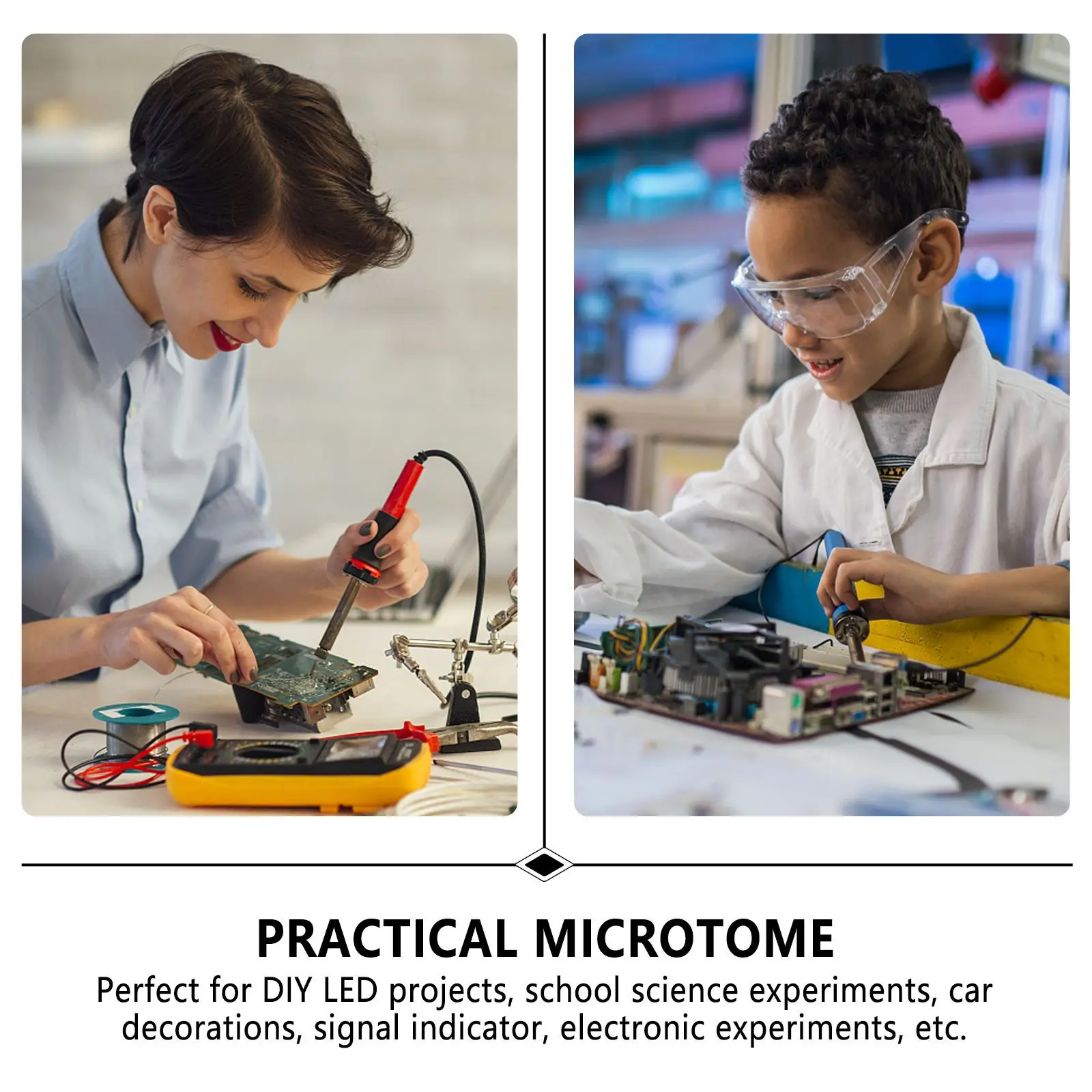 

10Pcs LED Light Emitting Diode 6V-12V Metal Base Lamp for DIY Electronic Experiments Long Lifespan Flash Light