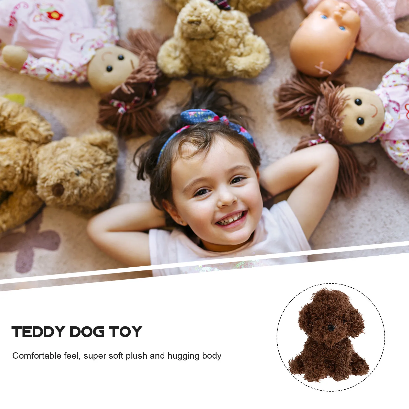 

Stuffed Pendant Cartoon Puppy Cuddly Kids Animal Figurine Pillow