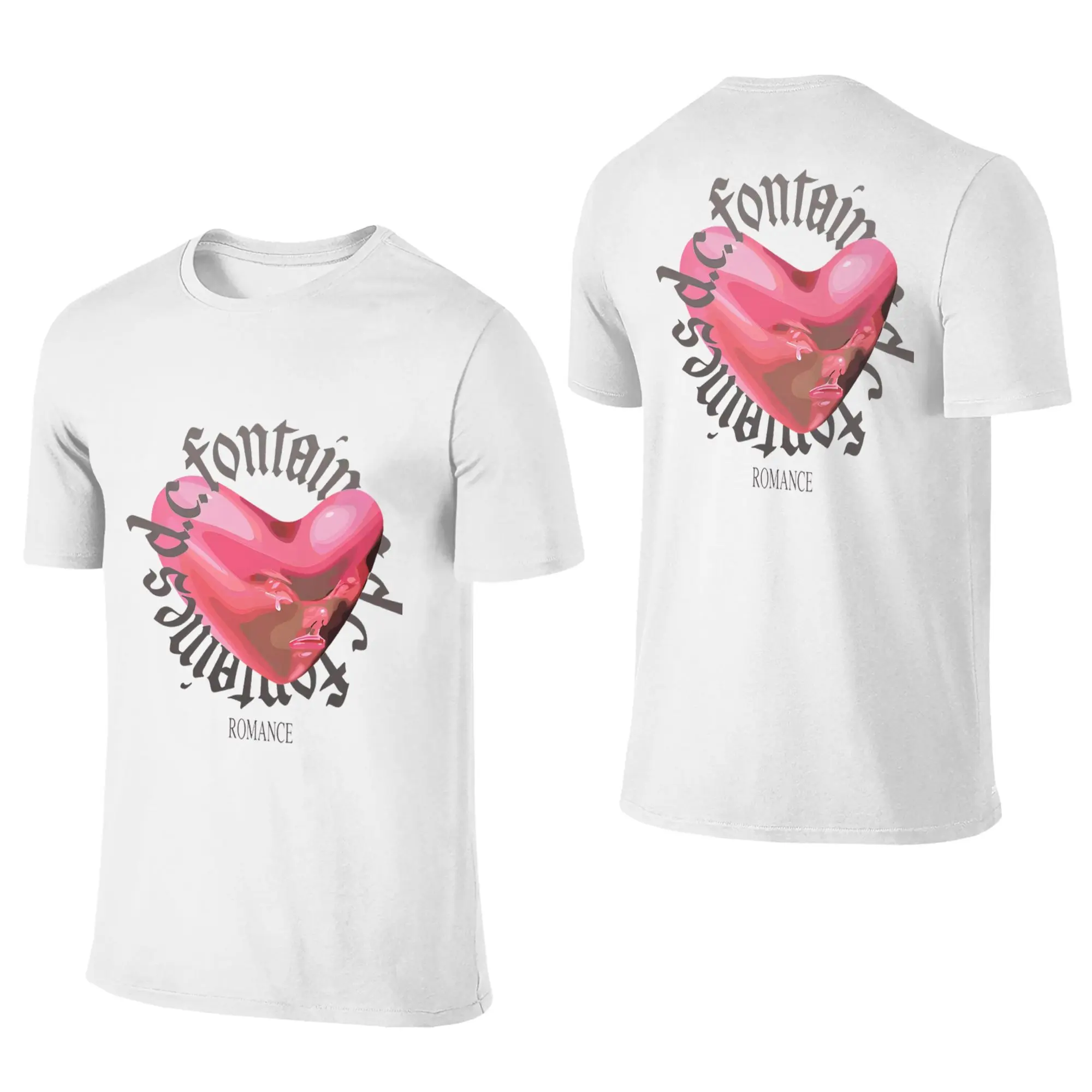 100% Cotton Fontaines DC Romance T-Shirt Men's Double Sided T Shirt Men Crew Neck Summer Shirts Tops S-6XL