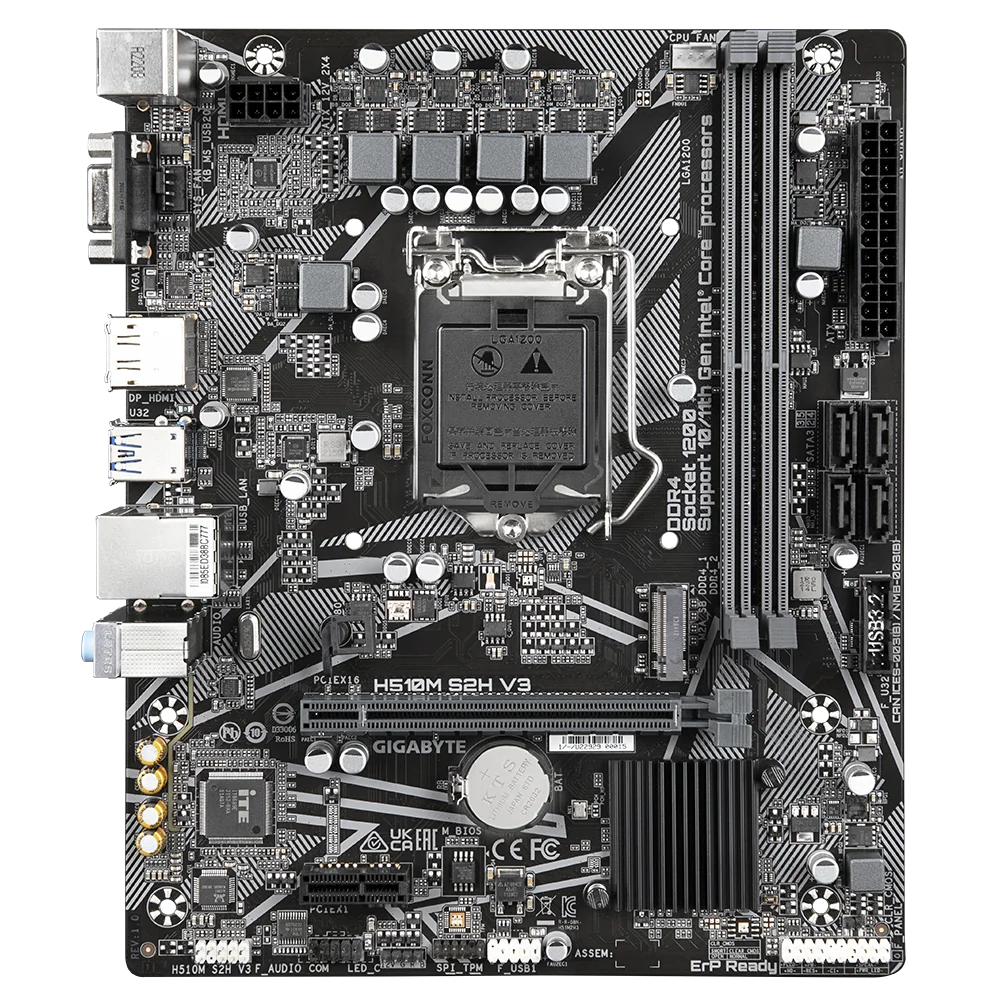 

﻿ For GIGABYTE H510M S2H Motherboard H470 LGA 1200 DDR4 Micro ATX support i9-10900 11600 10400 10100 11700 cpu