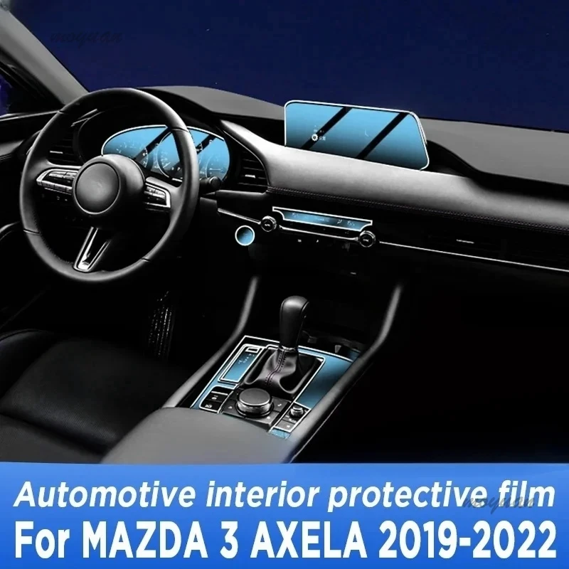 

For MAZDA 3 AXELA 2019-2022 Car Gearbox Panel Navigation Screen Automotive Interior TPU Protective Film Anti-Scratch Sticker