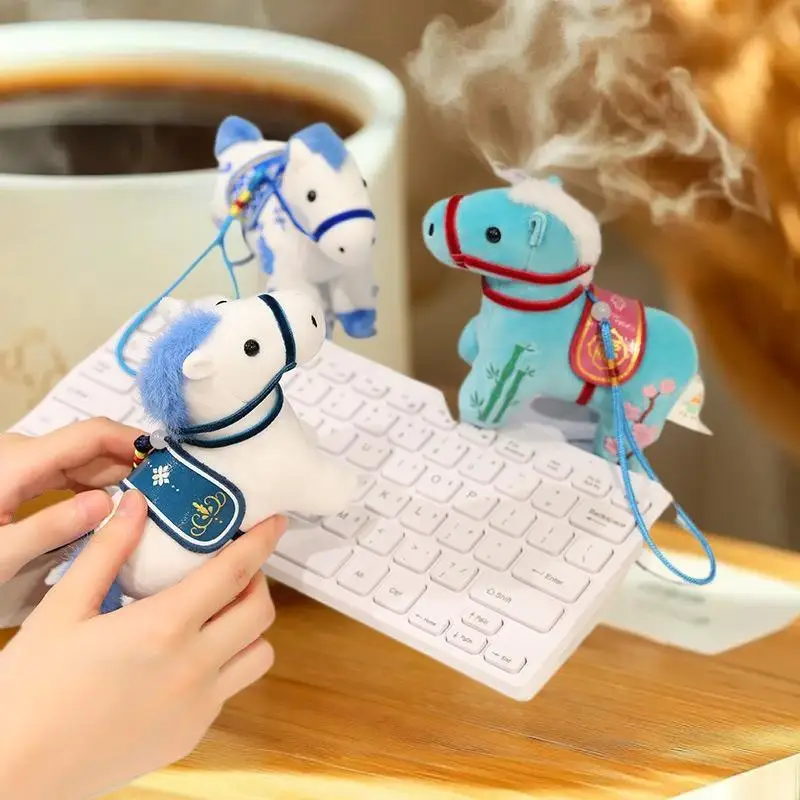 لعبة قطيفة فريدة من نوعها لتميمة الحصان سنة 2026؛ هدية المهر الناعمة الواقعية لحديثي الولادة، رائعة لديكور المنزل