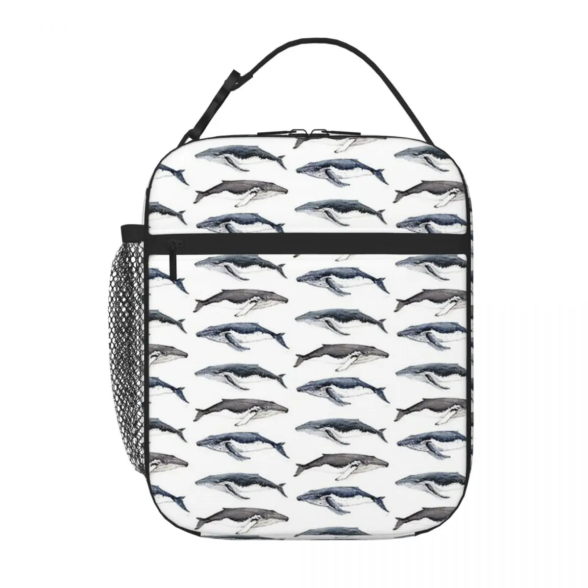 Humpback Whales (Megaptera Novaeangliae) Lunch Bags Bento Box Waterproof Lunch Tote Leakproof Picnic Bags Cooler Thermal Bag