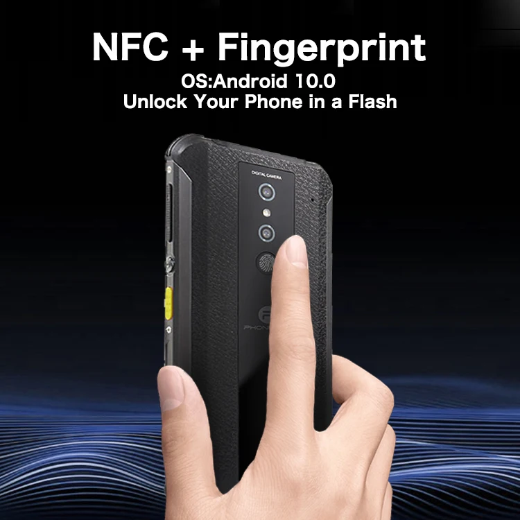 Phonemax Unlocked 4G Shockproof Nfc Fingerprint Android10 Industrial Outdoor Smart Ip68 Explosionproof Phone Mobile Rugged Phone
