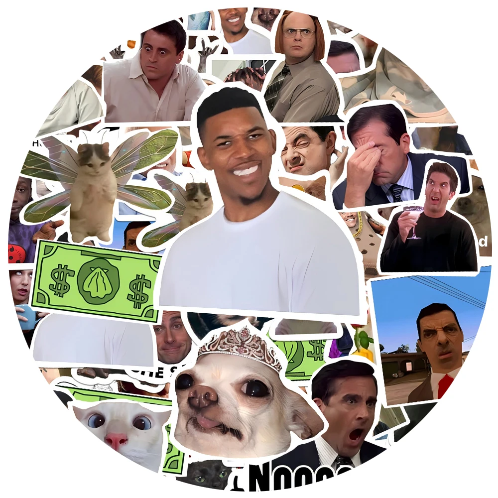 

10/30/50/100pcs Classic TV Show Meme Stickers Funny Expression Decals DIY Water Bottle Luggage Phone Bike Cartoon Sticker Decor