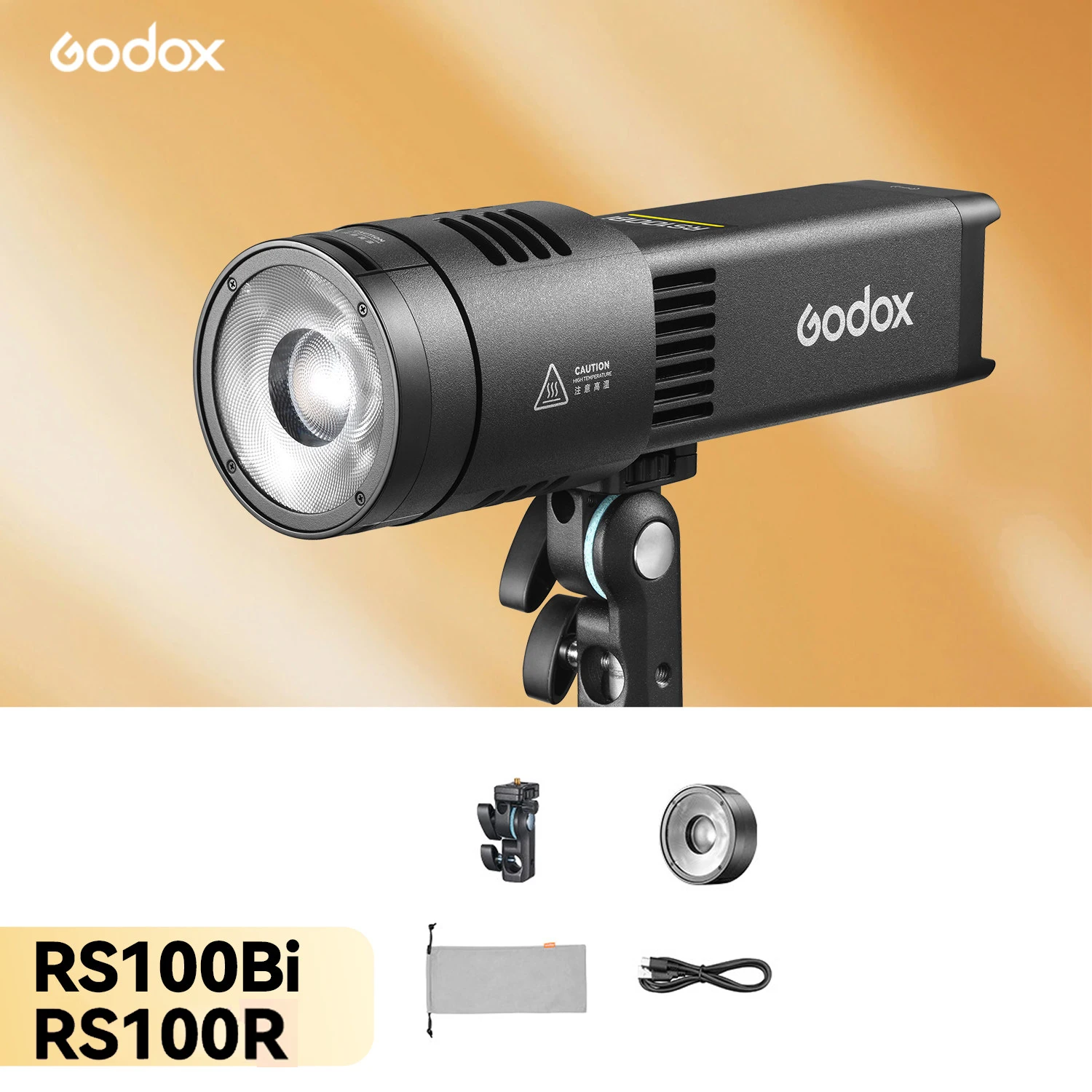 GODOX RS100Bi / RS100R 100W Bi-color RGB Full Color LED Video Light 1800-10000K Photography Light for Outdoor Studio Shooting