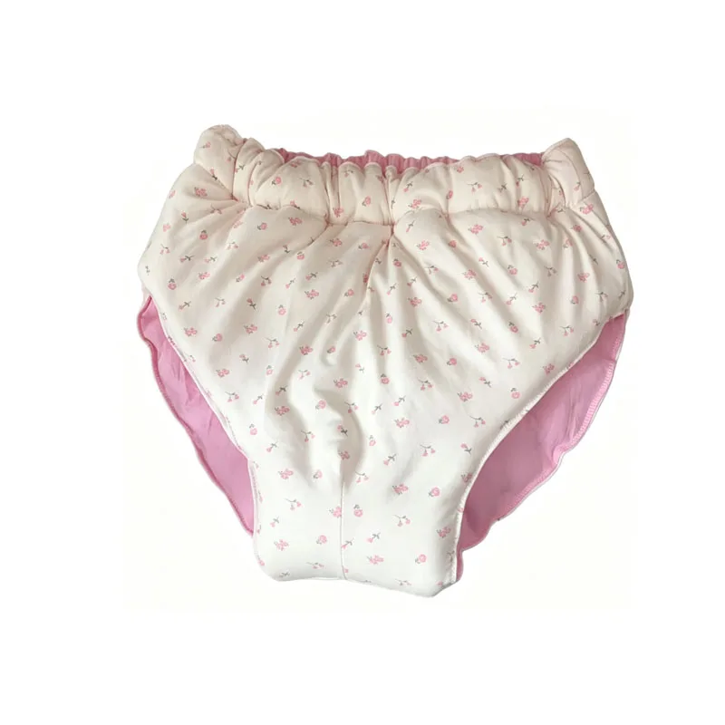 Man Women Handmade Cotton Blended Puffy Big Shape Panty Briefs ABDL leak-proof Washable Soft Comfortable Panties