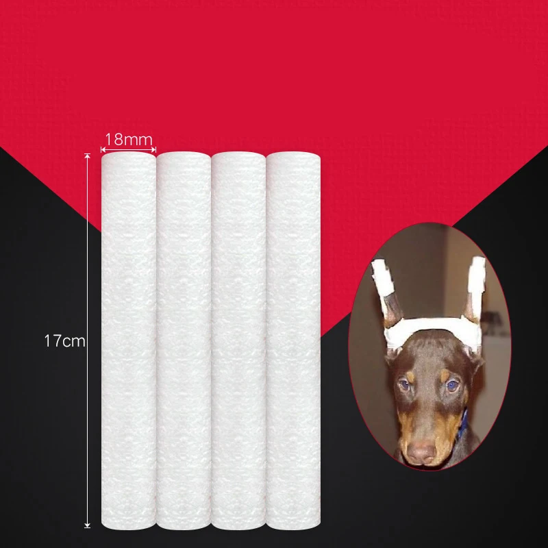 Doberman Ear Straightener para cão, Ear Binding, espuma macia, 30, 5 Rolls Tape, 2.4cm de largura