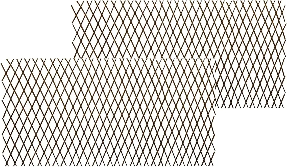 

Natural Lattice Willow Trellis Fence for Climbing Plants,Expandable Garden Fence Wall Panel, Outdoor Decorative Wood Fence (2 Pi