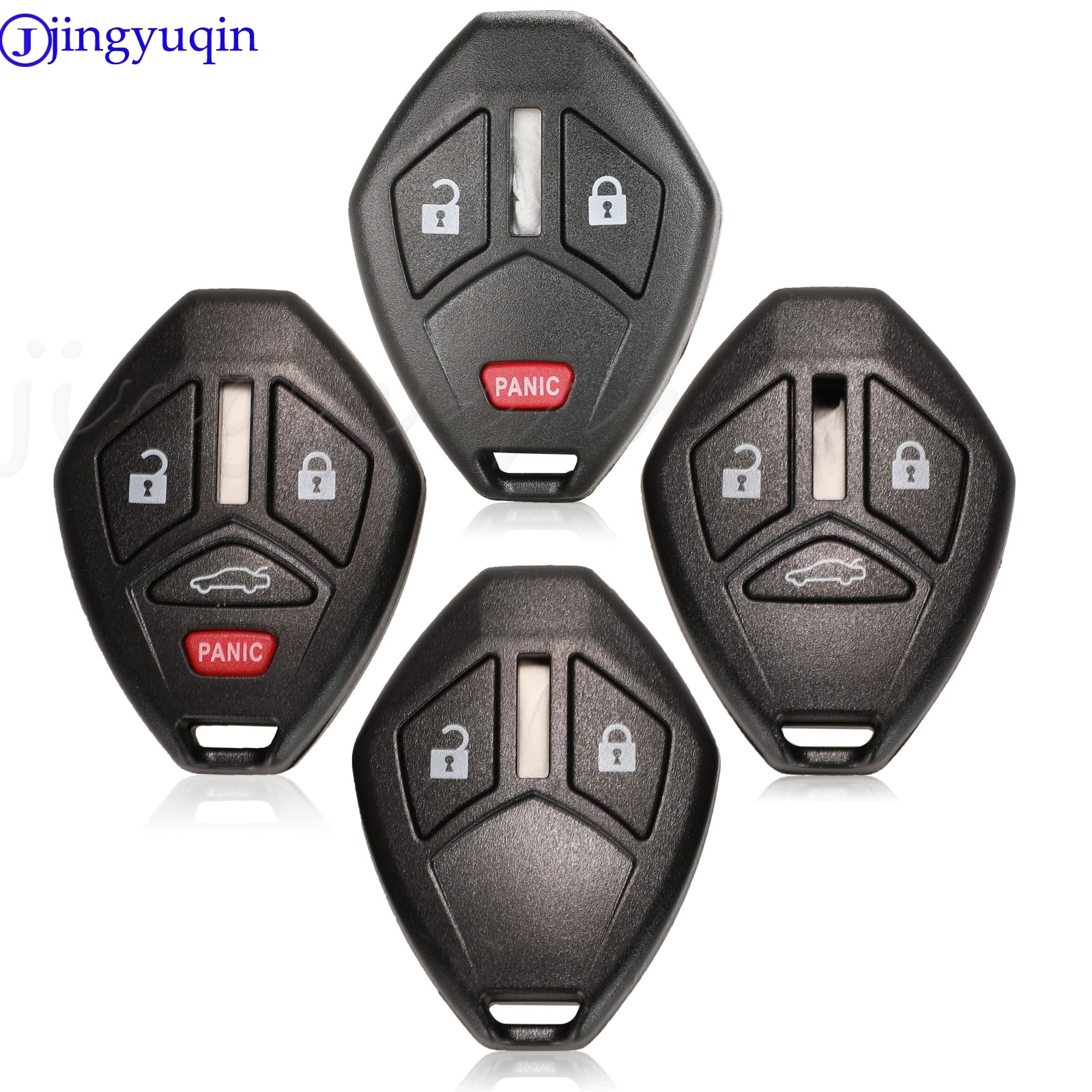 jingyuqin No Blade Remote Key Shell Case Fob For Mitsubishi Lancer Outlander Endeavor Galant 2+1/3+1 Buttons Car Key Style