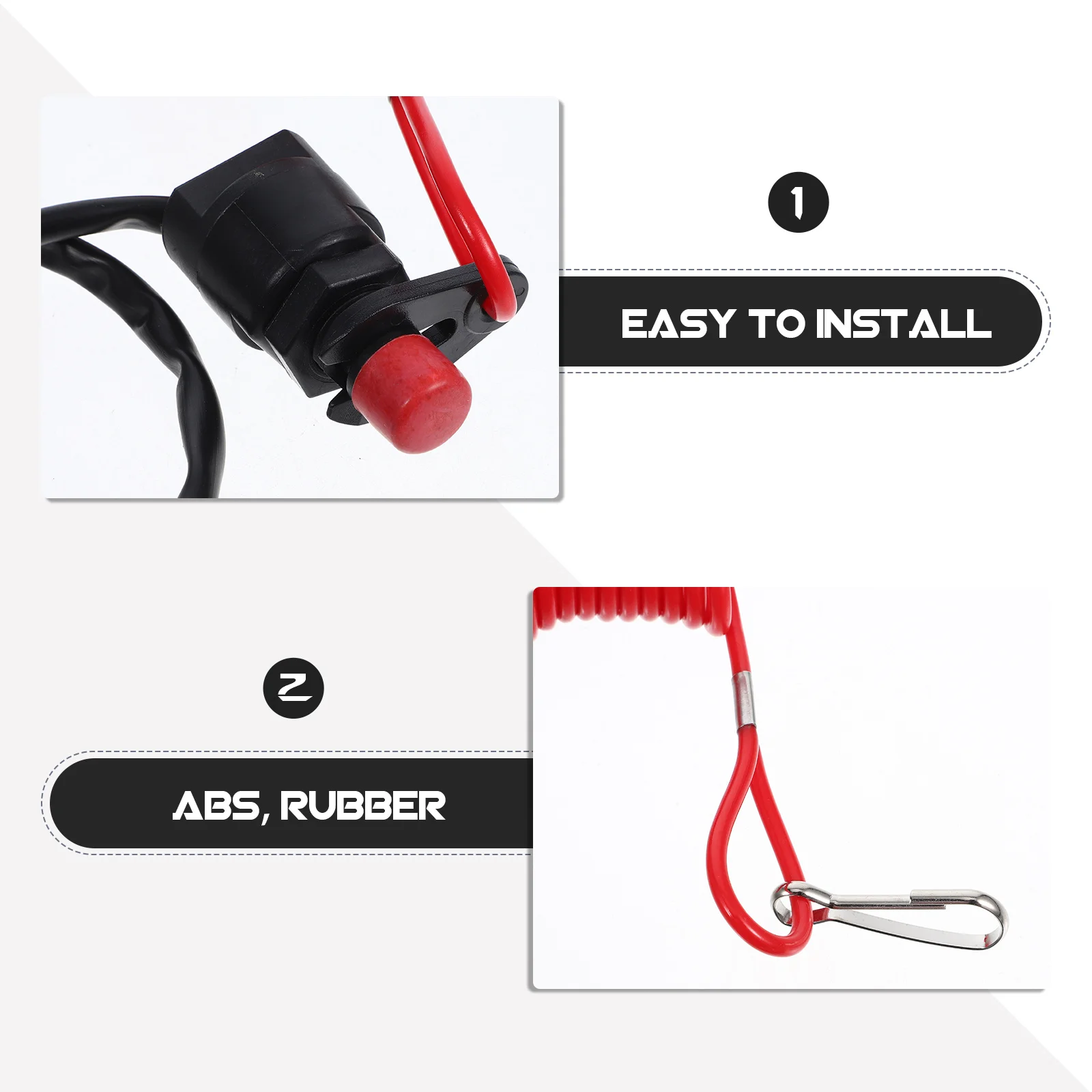 

Boat Emergency Stop Cord Durable Engine Lanyard Safety Cord Easy Install Marine Atv Power Cutoff Boat Engine Lanyard