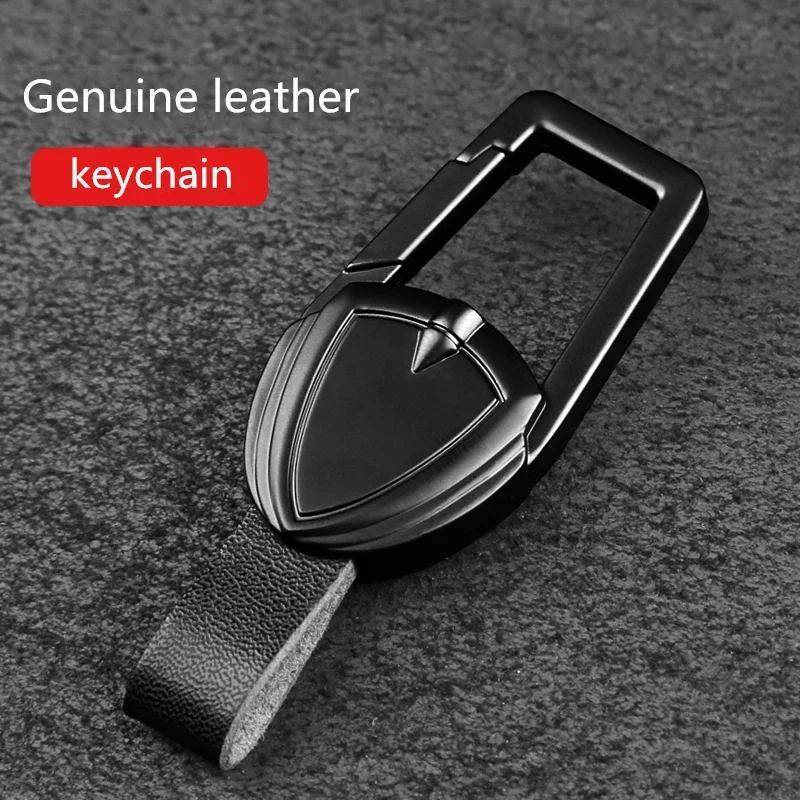 

Leather waist hanging car keychain, personalized zinc alloy high-end keychain, General Motors keychain