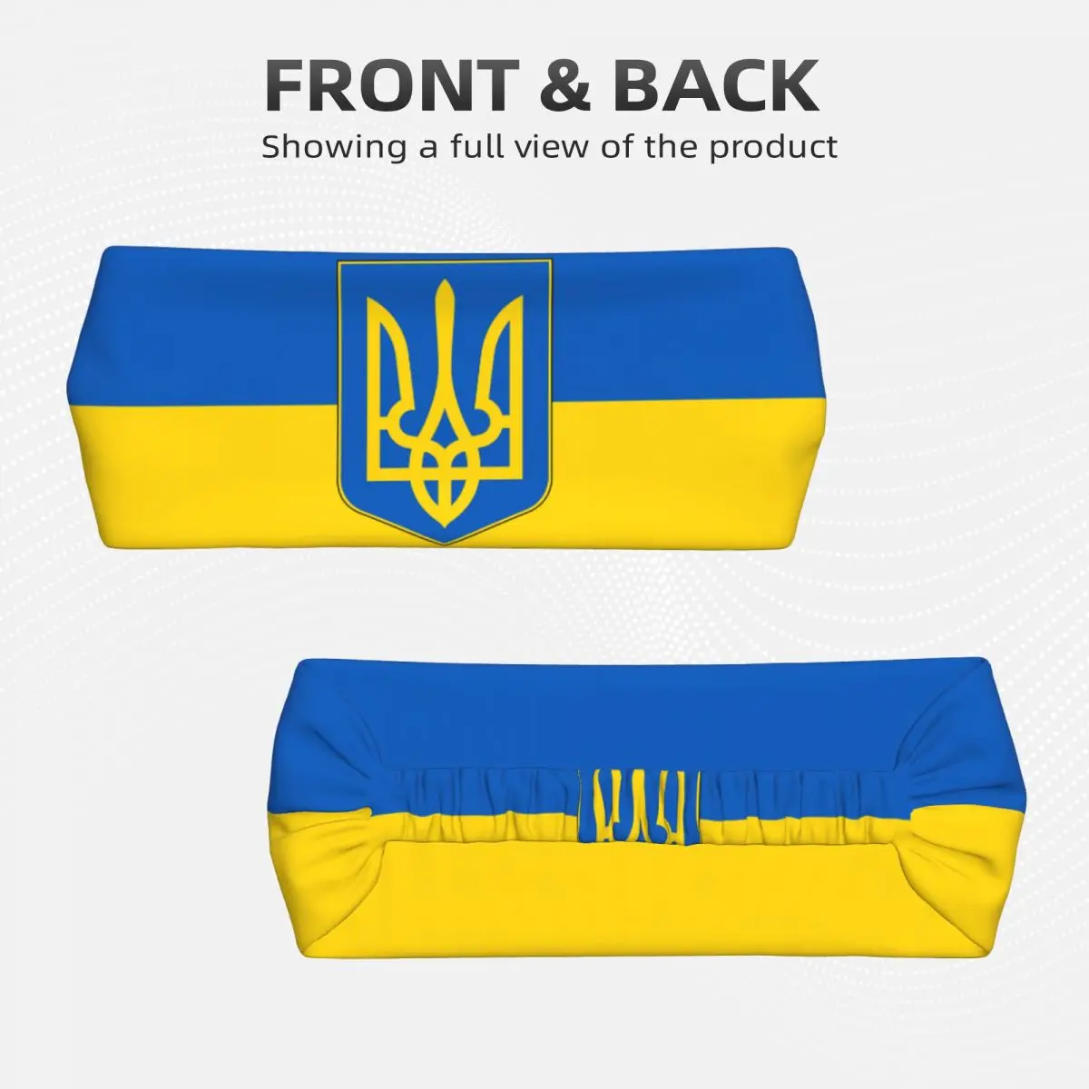 Custom Flag Of Ukraine Gym Headband for Tennis Non Slip Elastic Patriotic Moisture Wicking Sweatband Women Men