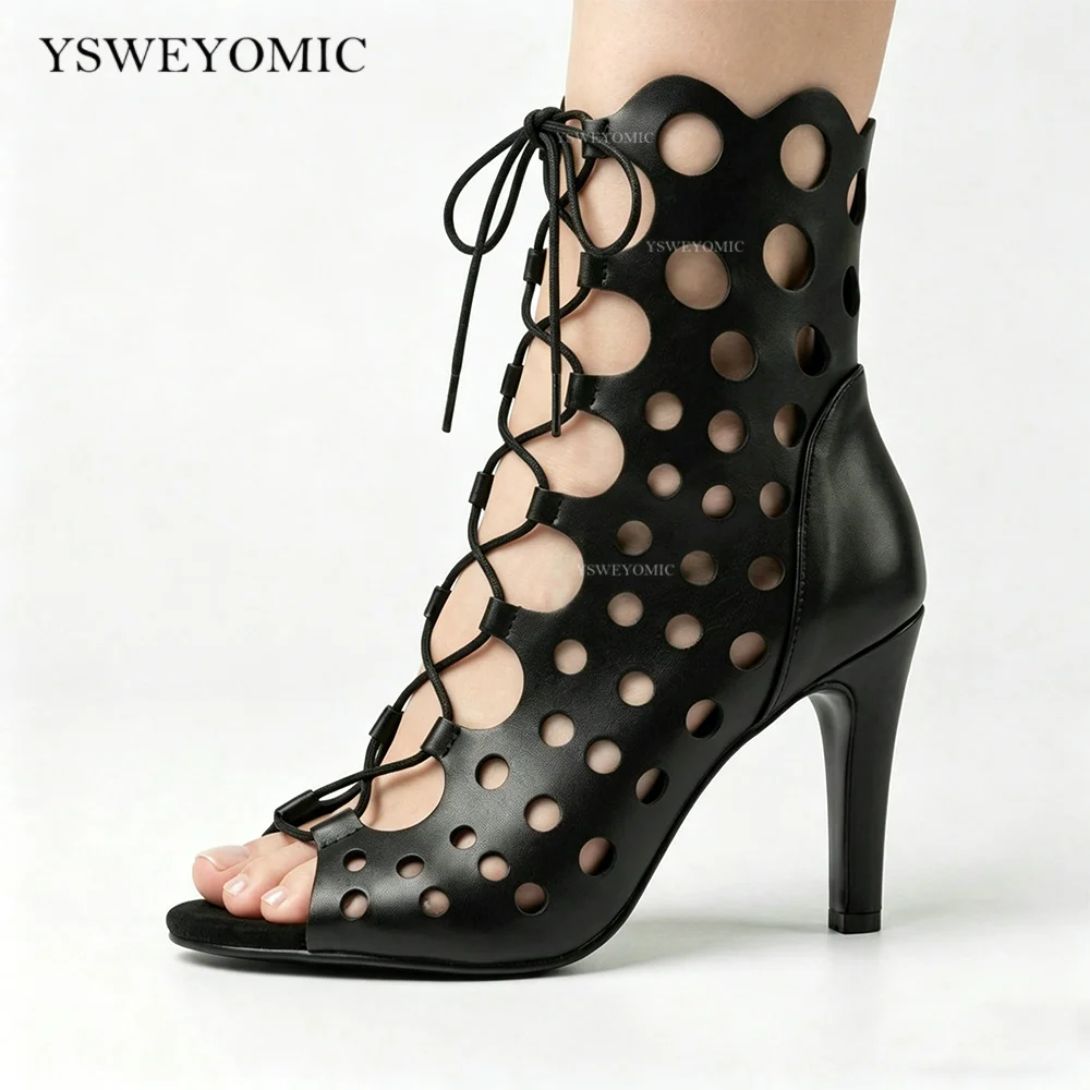 

Jazz Dance Heels Rubber Sole 7.5cm 8.5cm Black Leather Latin Ballroom Salsa Dance Shoes For Women