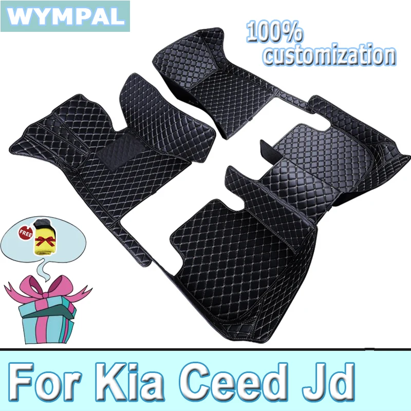 Car Floor Mat For Kia Ceed Jd 2014 2015 2016 2017 2018 2019 2020 Man Non-Slip Luxury Woman Foot Pad Auto Interior Rugs Accessory