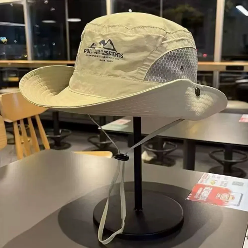 Fisherman's Hat for Men and Women, Summer Wide-Brimmed Sun Protection Hat for Fishing, Hiking, and Mountaineering, Versatile Breathable Hat for Large Head Circumference