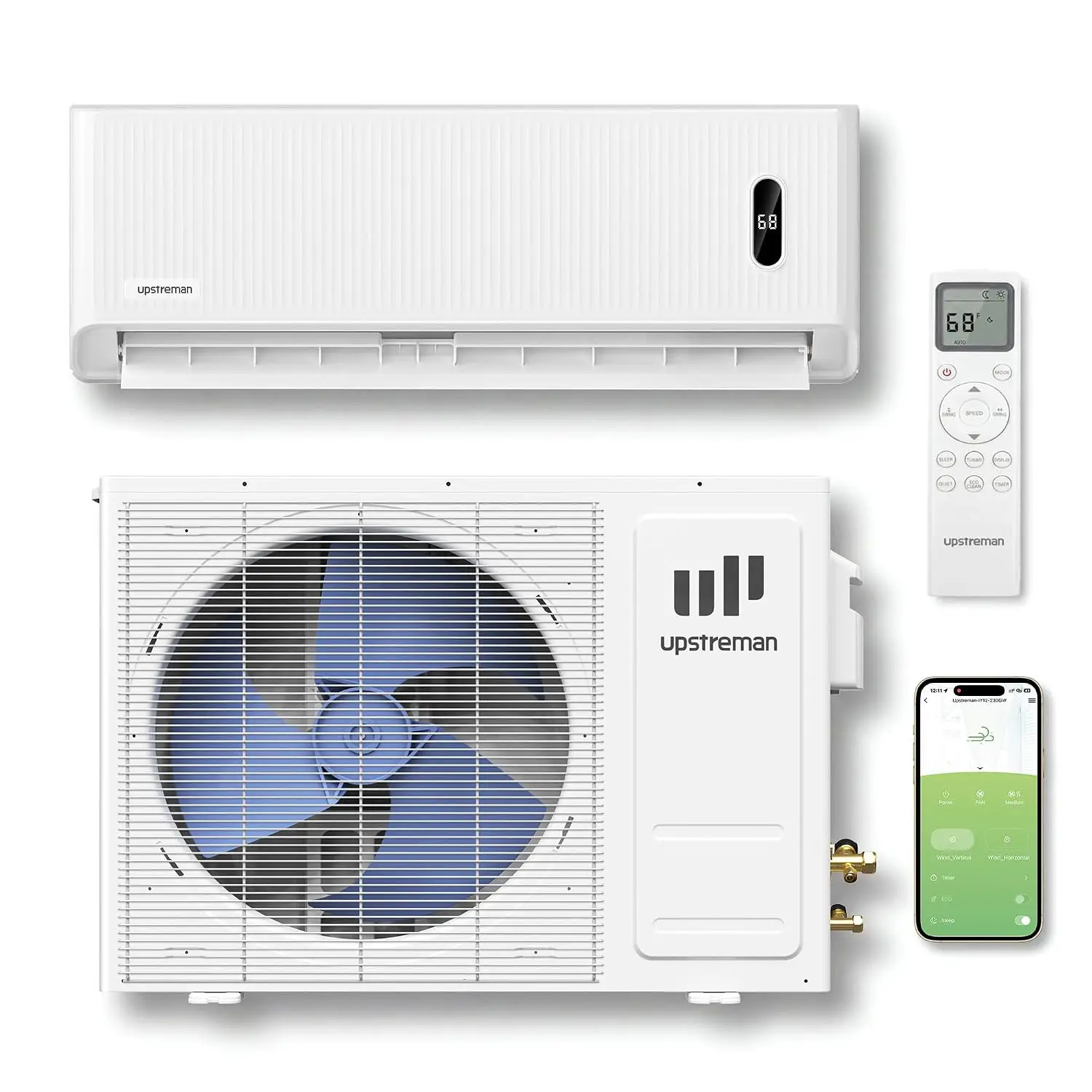 

12,000 BTU DIY Mini Split AC & Heat Pump, No Vacuum Required Pre-Charged System, 230V 18 SEER2 Ductless Inverter Mini, Custom