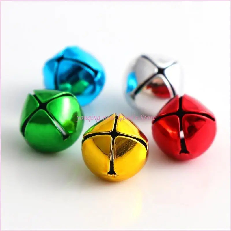 57QA 300 قطعة أجراس صغيرة للحرف اليدوية أجراس عيد الميلاد جلجل بيل لحفلة عيد الميلاد ومهرجان ديكور المنزل إكليل ذاتي الصنع #4