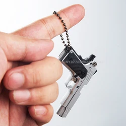 1:3 Mini Colt Kimber 1911 Pistol Model Detachable Alloy Toy Gun Keychain Fidget Toy for Boy PUBG Weapon Collection Adults Gift